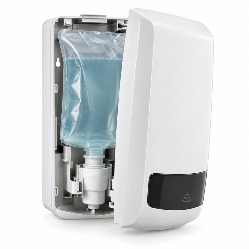 Chemora product illustration — Automatic Pouch Soap Dispenser